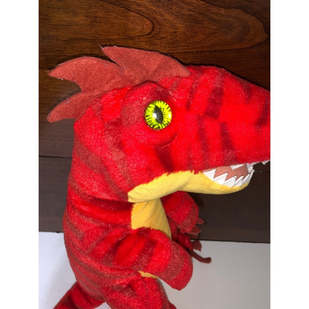 Build-A-Bear Workshop Red Striped T-Rex Dinosaur Plush Stuffed Animal Toy - Picture 2 of 12